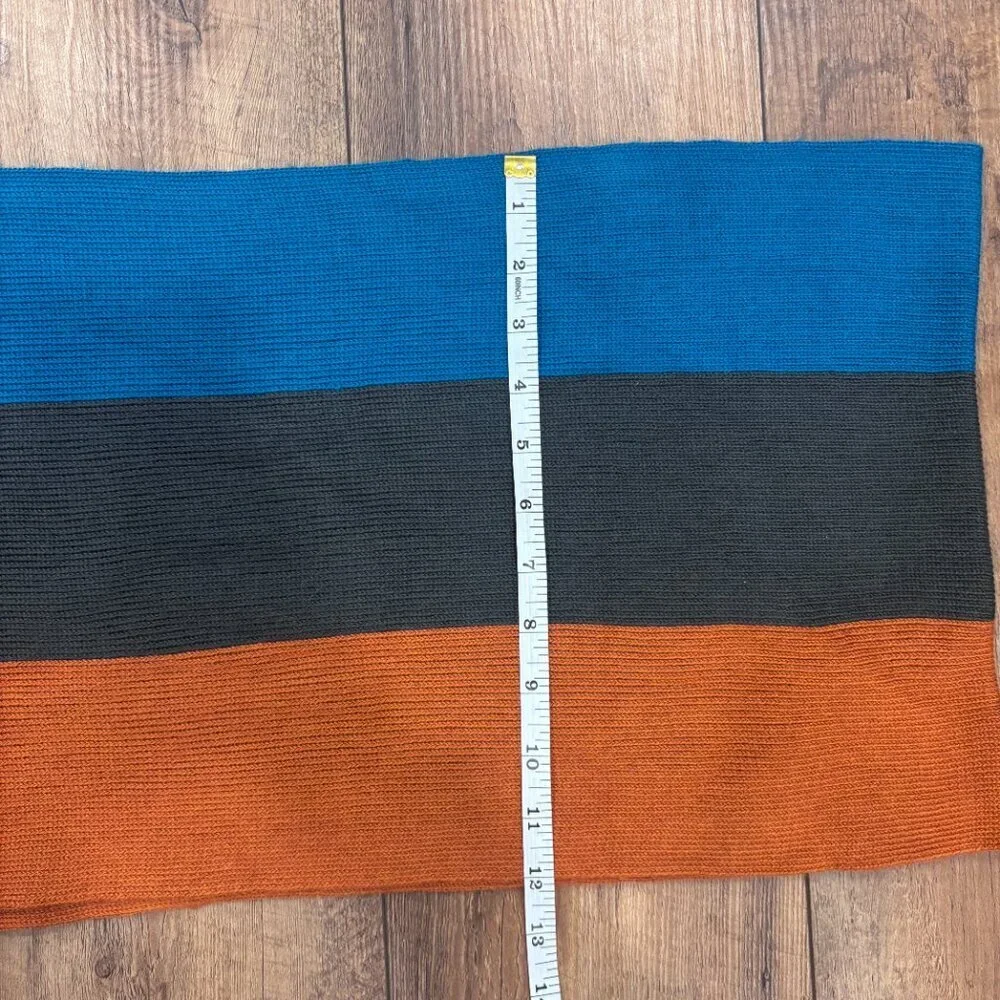 Gene Meyer Scarf One Size Copper Leaf  Wool Blend Colorblock Elegant Vine M5CB02